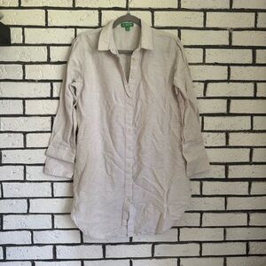 J. Crew Men's Long-Sleeve Button-Down Shirt in Light Cream